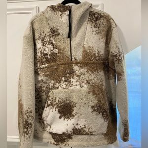 Nike Sportswear Essentials Sherpa Hoodie Mens Size L Large Brown DD5009-072 NEW